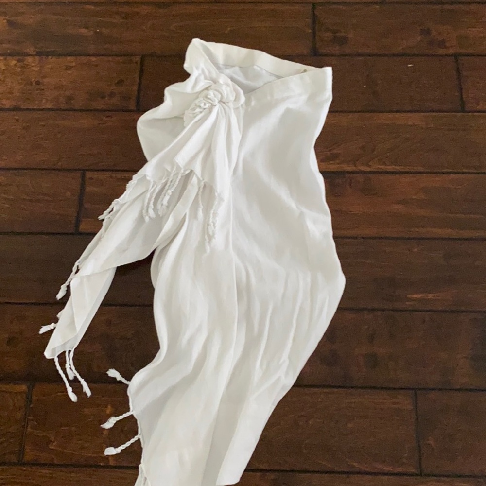 White sarong skirt